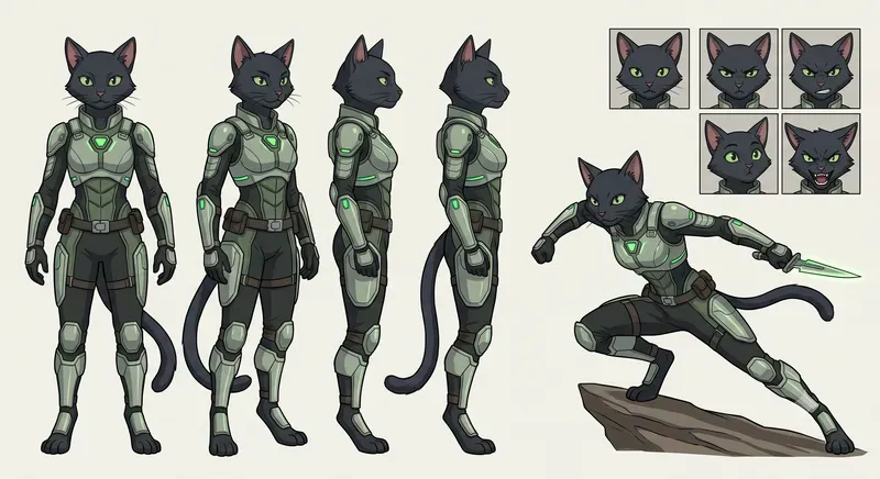Game Asset Character Consistency Sheets
