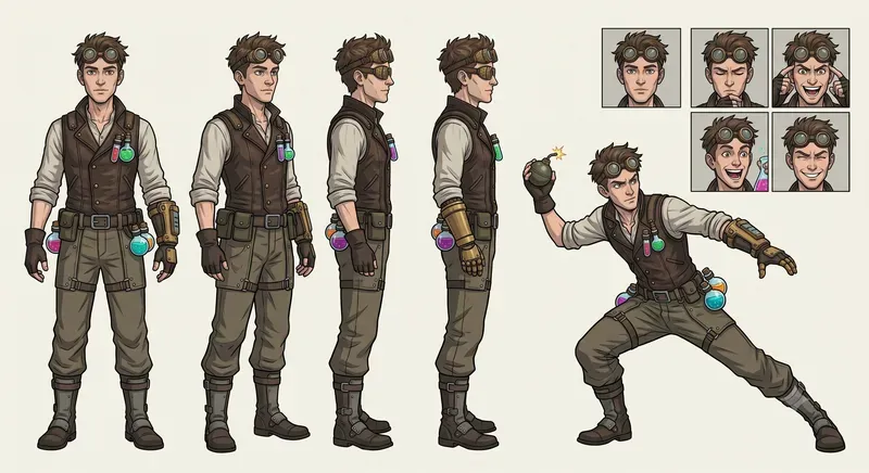 Game Asset Character Consistency Sheets