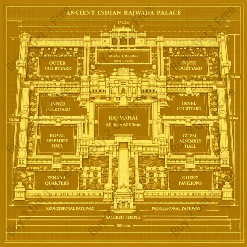 Royal Palace 3D Master Blueprint Plans