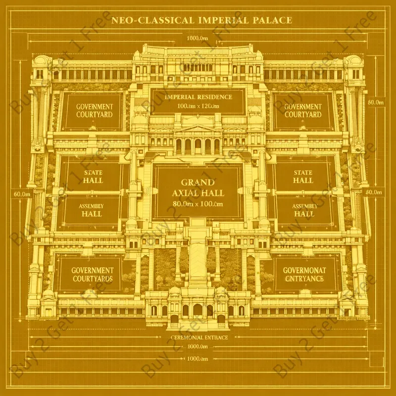 Royal Palace 3D Master Blueprint Plans