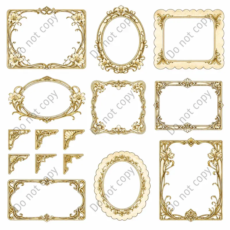 Junk Journal Frame Corner Sheets