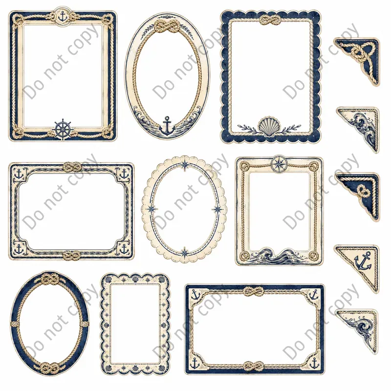 Junk Journal Frame Corner Sheets