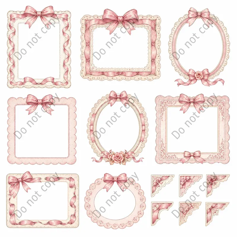 Junk Journal Frame Corner Sheets