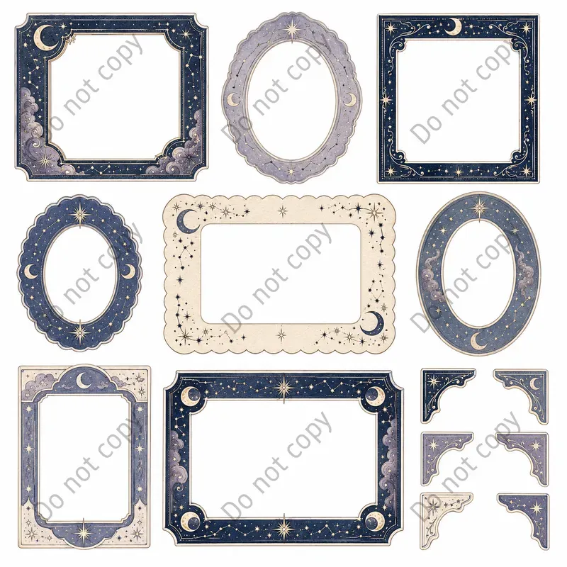 Junk Journal Frame Corner Sheets
