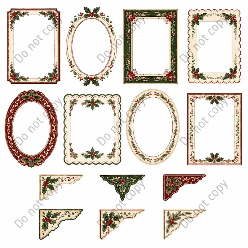 Junk Journal Frame Corner Sheets