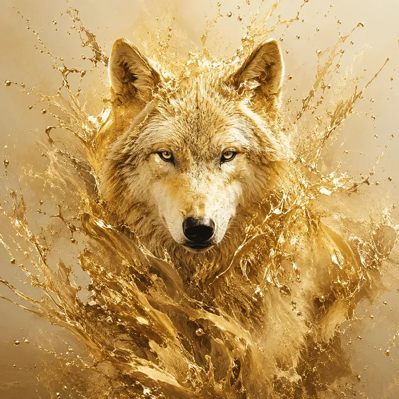 Golden Splash Animal Silhouette Collections