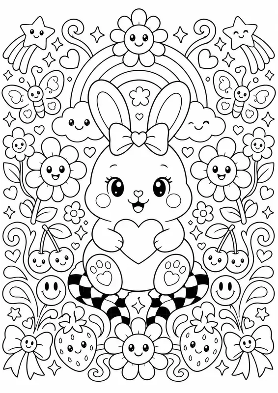 Cute Groovy Coloring Book Pages