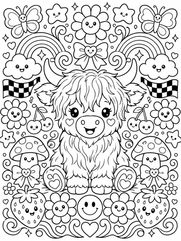 Cute Groovy Coloring Book Pages