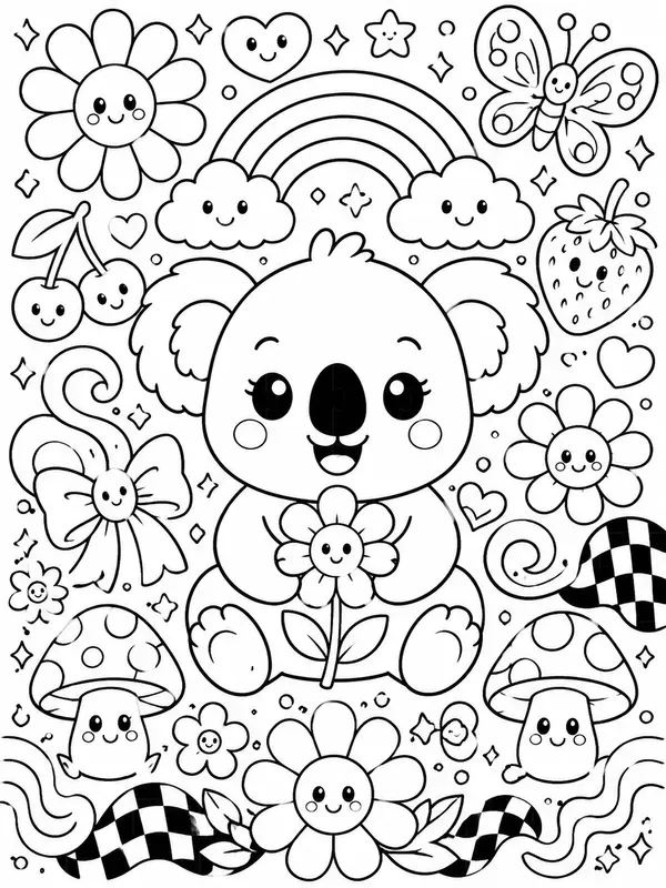 Cute Groovy Coloring Book Pages