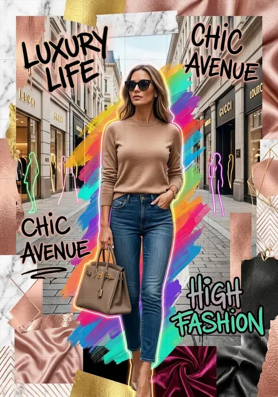 Aesthetic And Vibrant Collage Portraits