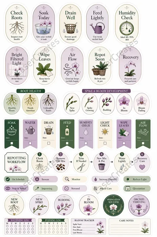 Plant Care System Sticker Builders