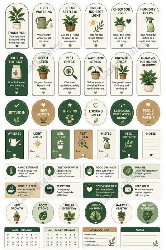 Plant Care System Sticker Builders