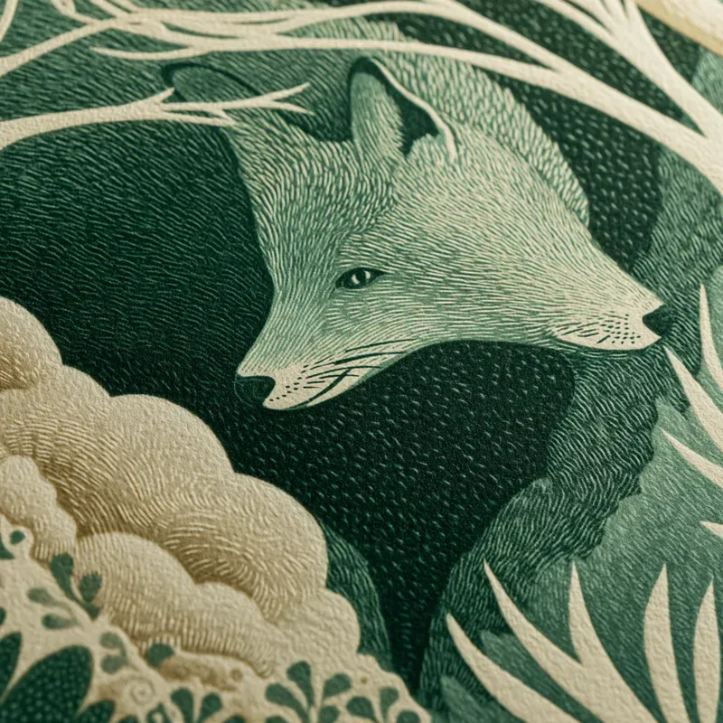 Natureinspired Linocut Portrait Series