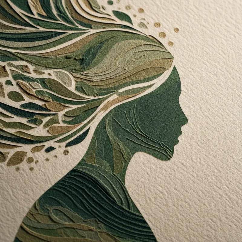 Natureinspired Linocut Portrait Series