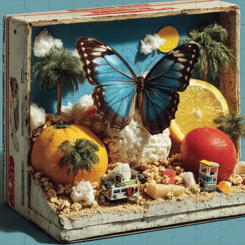Retro Cereal Diorama Pop Surrealism