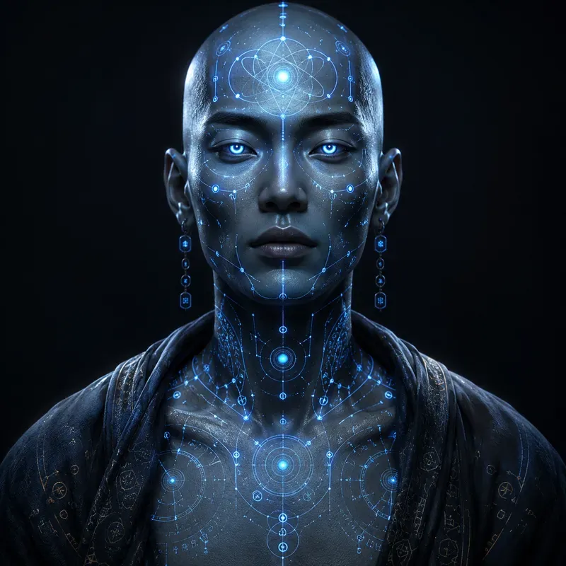 Neon Biocircuit Portraits Masterpieces