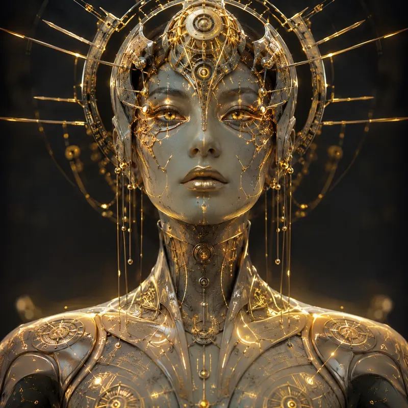 Neon Biocircuit Portraits Masterpieces