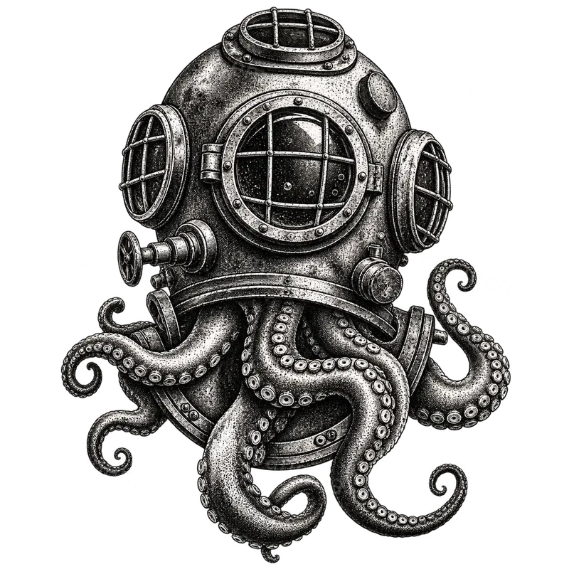 Antique Surreal Engraved Tshirt Art