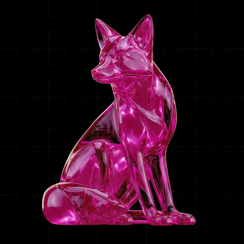 Electric Magenta 3D Objects