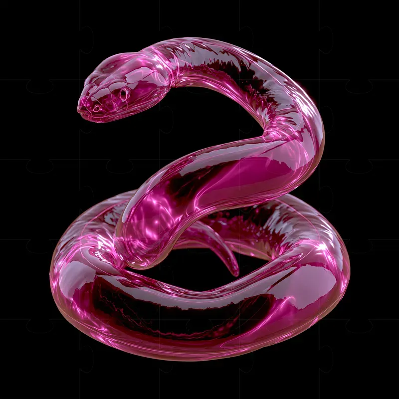 Electric Magenta 3D Objects