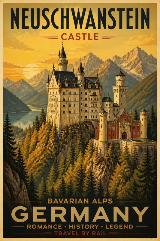 Vintage Castle Palace Poster Generator