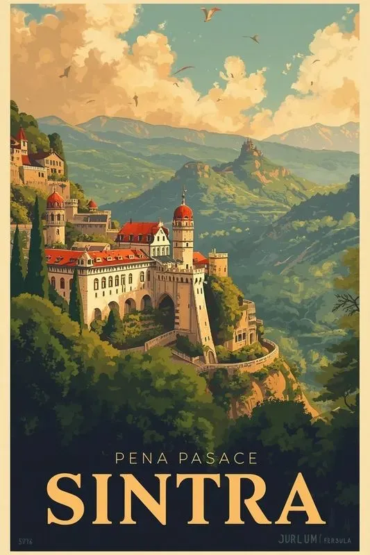 Vintage Castle Palace Poster Generator