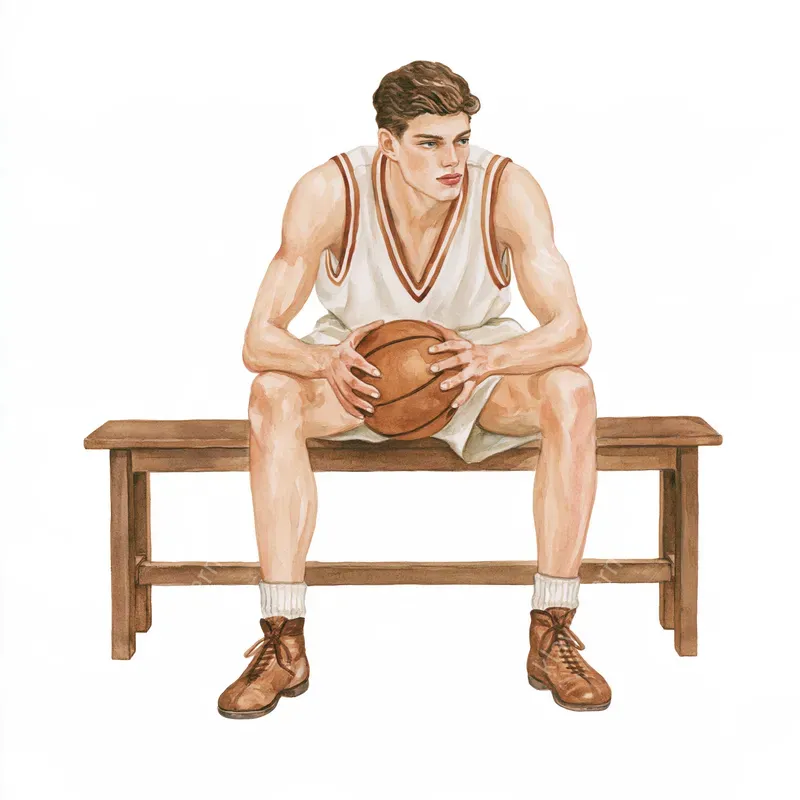 Vintage Basketball Watercolors