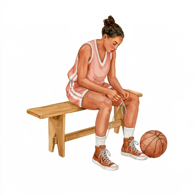 Vintage Basketball Watercolors