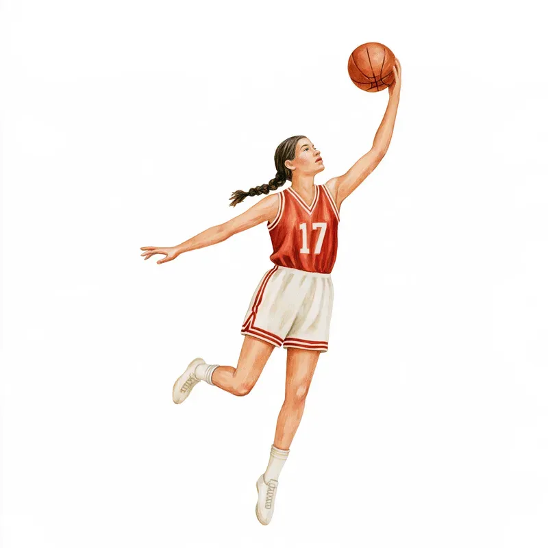 Vintage Basketball Watercolors