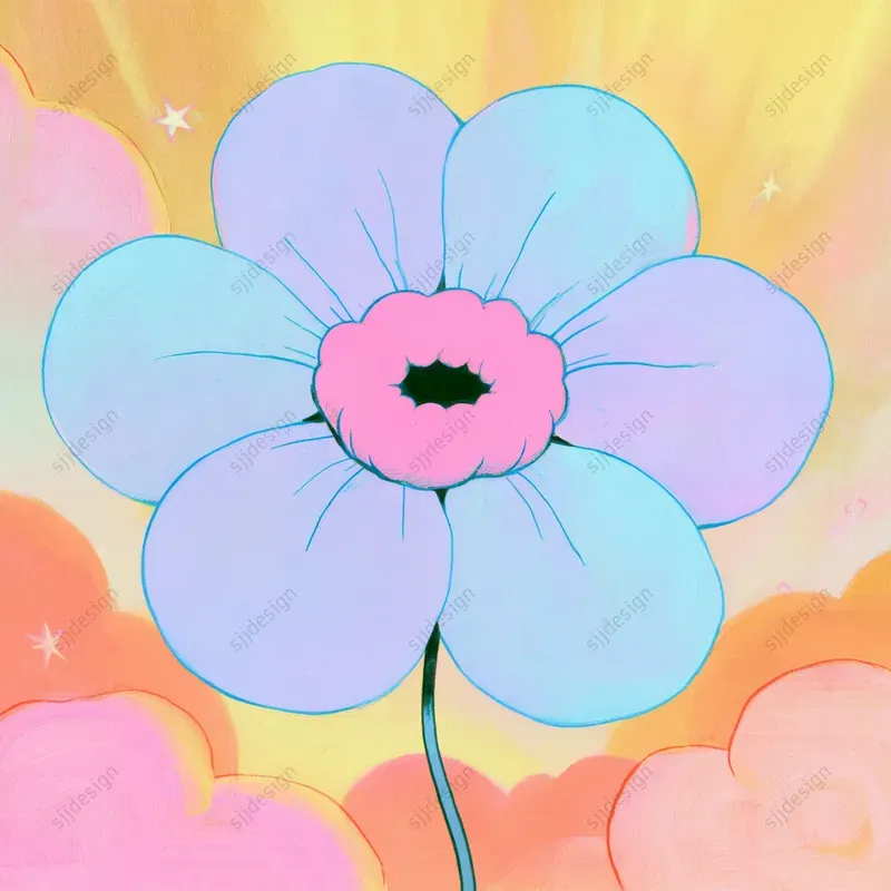 Pastel Dreamcore Cartoon Art