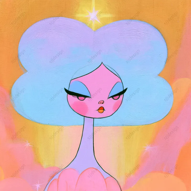 Pastel Dreamcore Cartoon Art