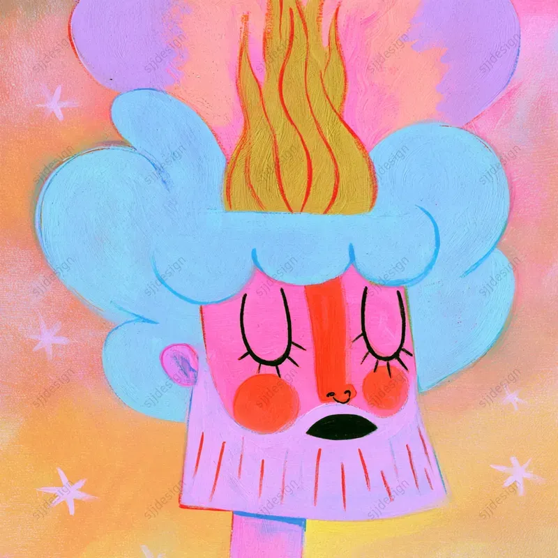 Pastel Dreamcore Cartoon Art