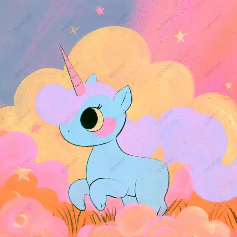 Pastel Dreamcore Cartoon Art