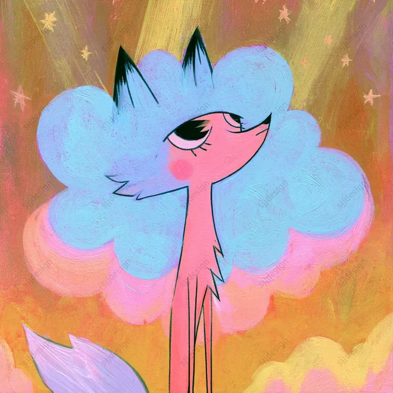 Pastel Dreamcore Cartoon Art
