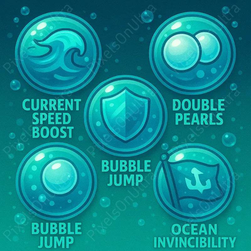 2D Mobile Game Booster Icons