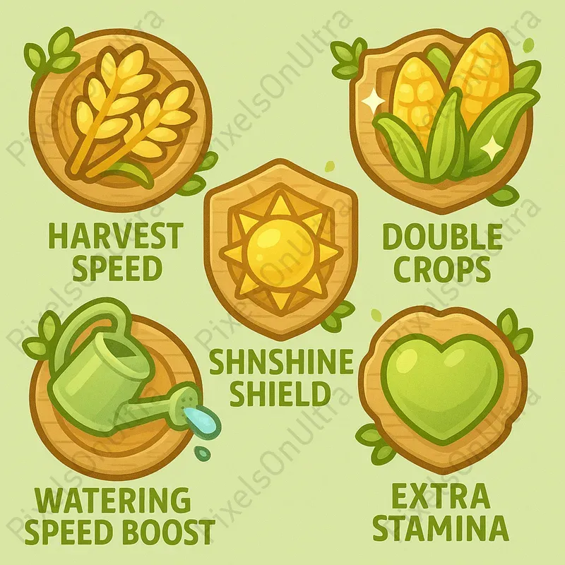 2D Mobile Game Booster Icons