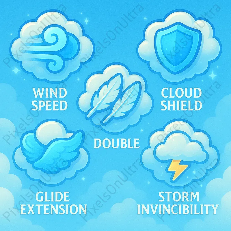 2D Mobile Game Booster Icons