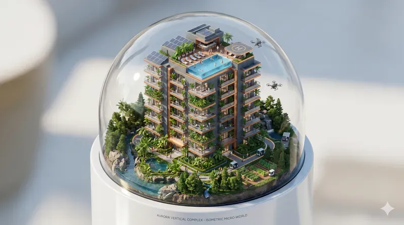 Biophilic Isometric Microworlds
