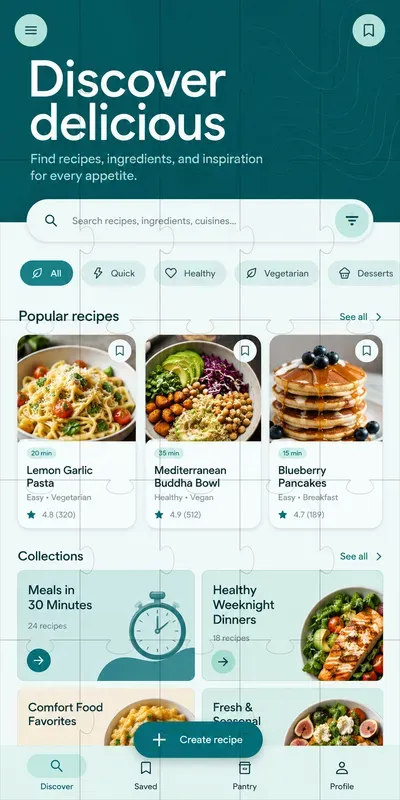 Material You Mobile UI Screen Designs