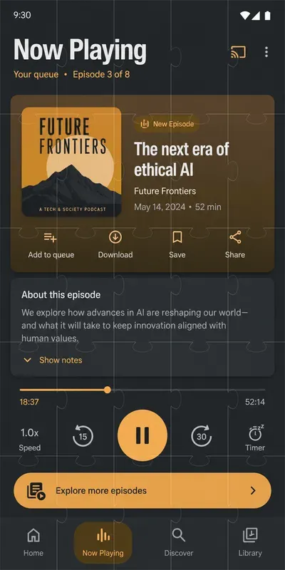 Material You Mobile UI Screen Designs