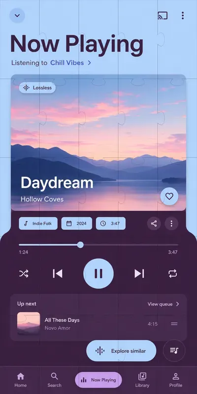 Material You Mobile UI Screen Designs