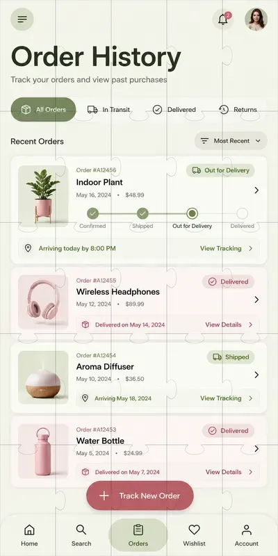 Material You Mobile UI Screen Designs