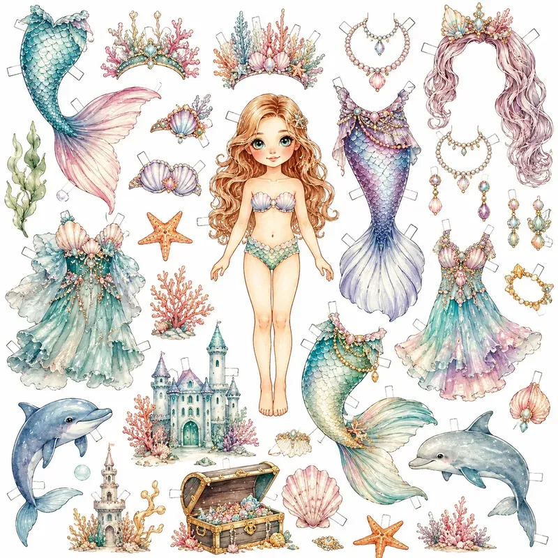 Whimsical Storybook Paper Doll Dressups