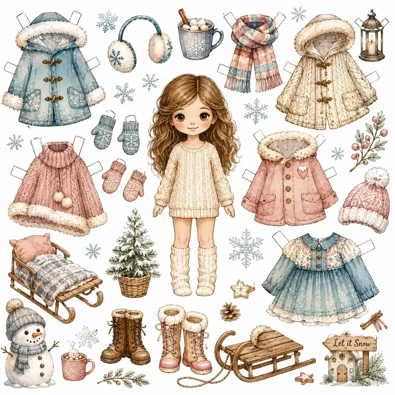 Whimsical Storybook Paper Doll Dressups