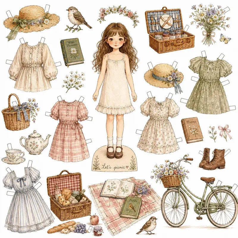 Whimsical Storybook Paper Doll Dressups
