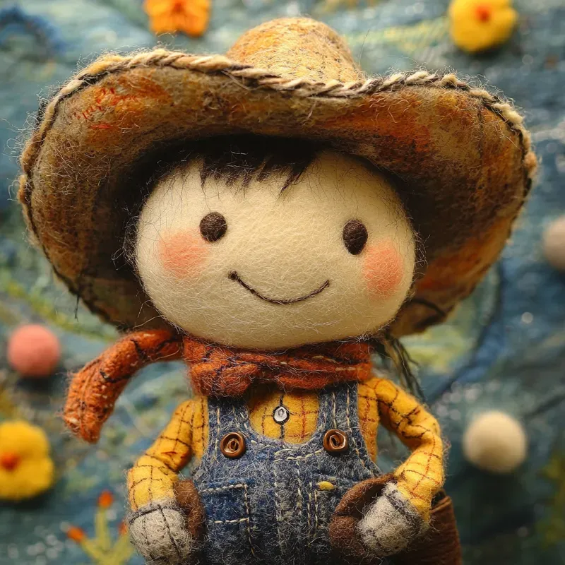 Needle Felt And Cotton Wool Art