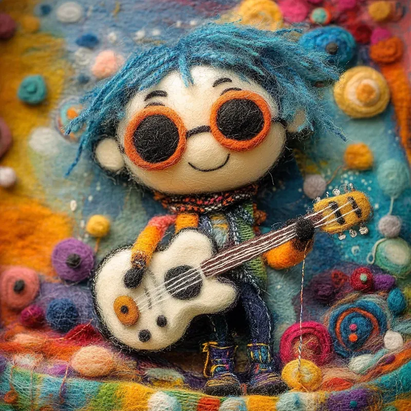 Needle Felt And Cotton Wool Art