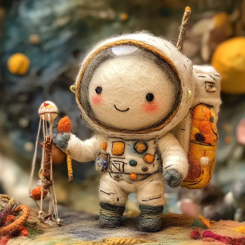 Needle Felt And Cotton Wool Art
