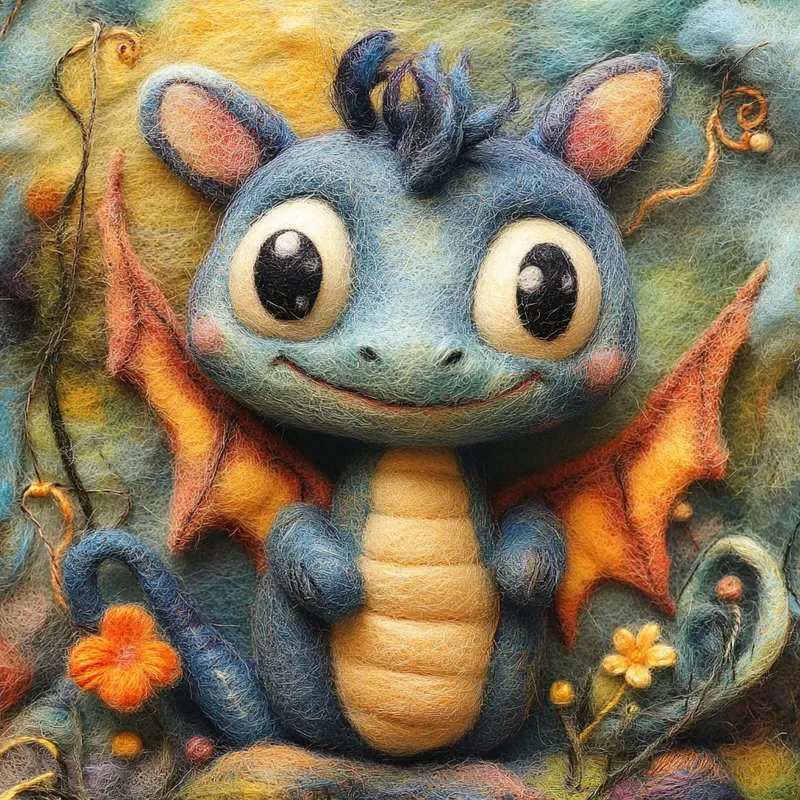 Needle Felt And Cotton Wool Art