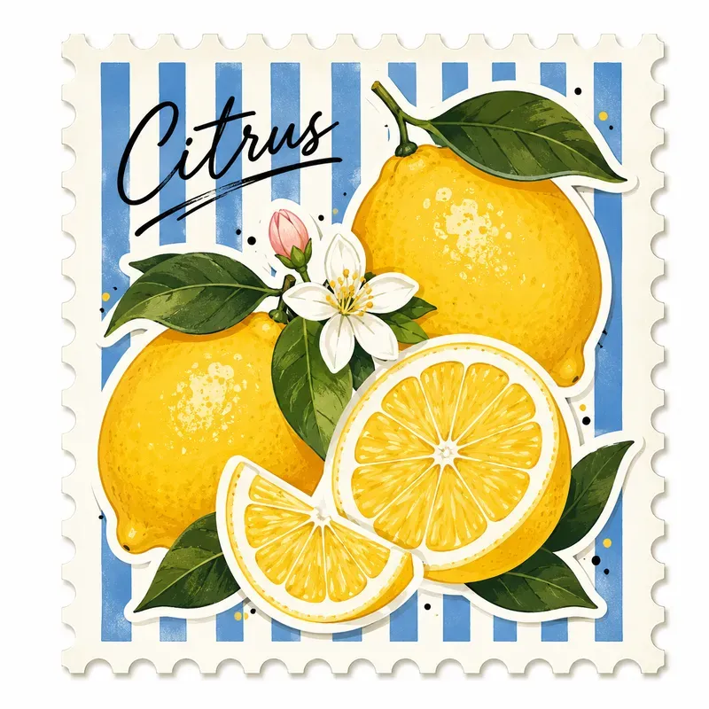 Vintage Fruit Stamp Collections